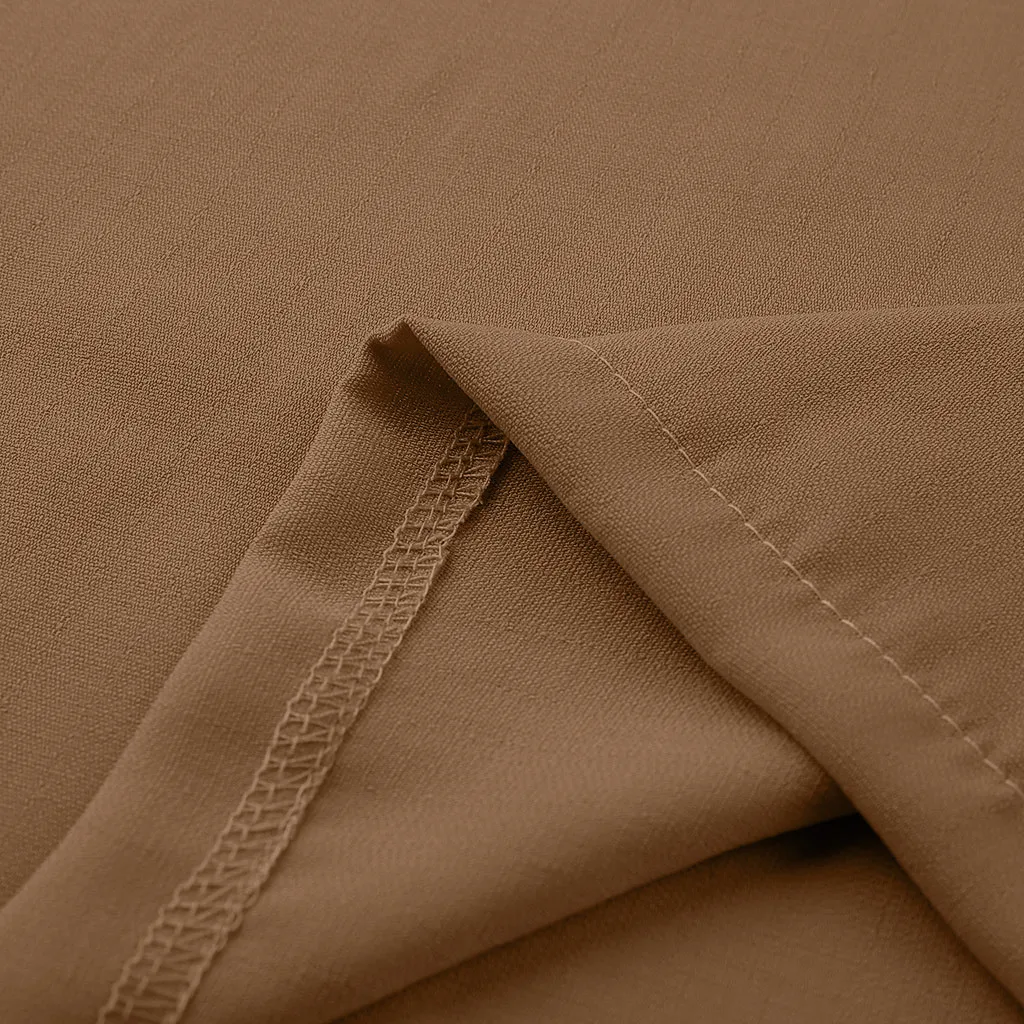 

Home&Nest Fashion Women Casual Soild Pocket Knee Length Shirt Dress Office Ladies Sundress Party Dress Women's Dress Vestidos