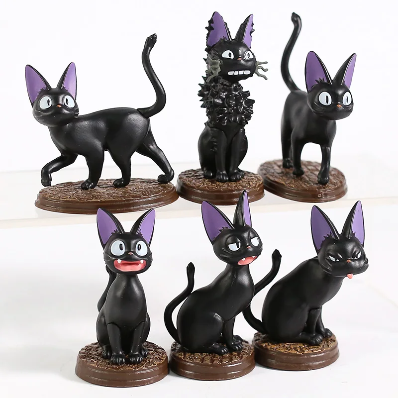 Служба доставки Kiki черная кошка Jiji Min ПВХ фигурки коллекционные модели игрушек 6