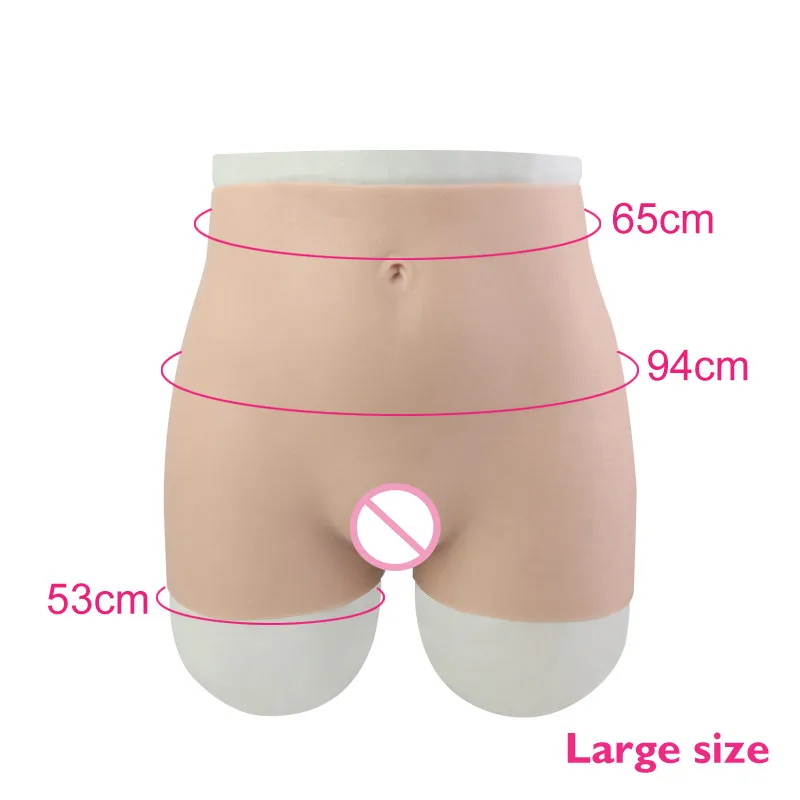Silicone Fake Vagina Pants with Artificial PenetrableTransgender Crossdresser Underwear for Shemale Sexy Buttock Hip Enhancer