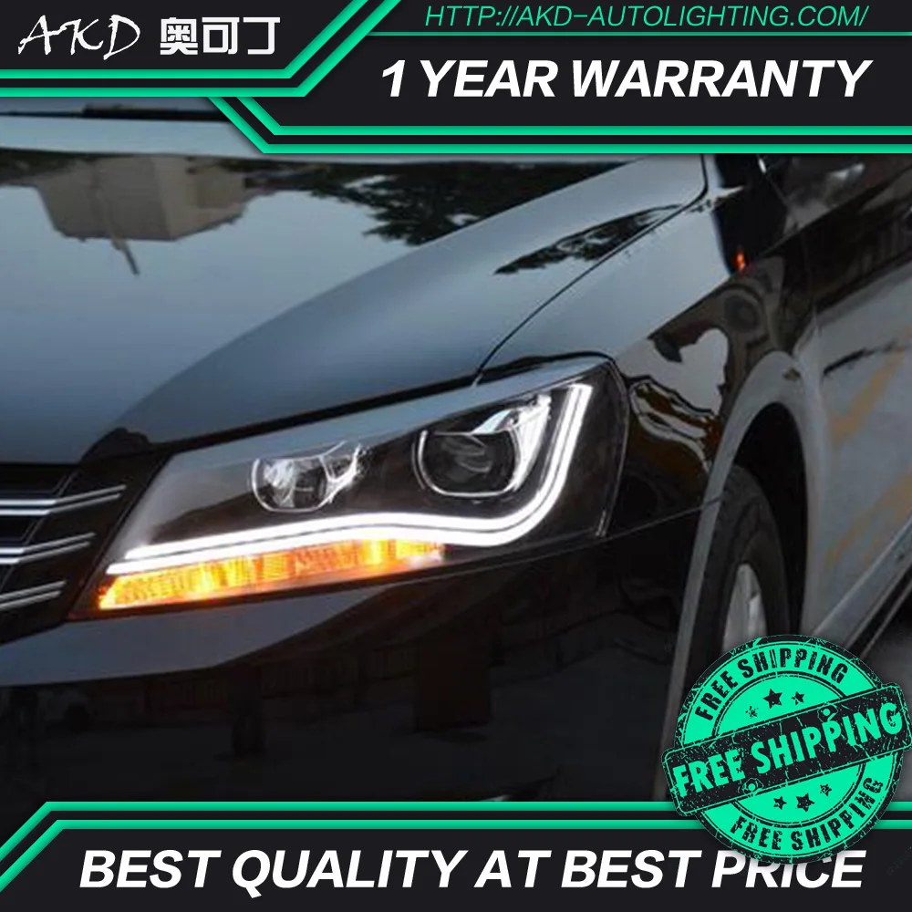 AKD тюнинг автомобильных фар для VW Passat B7 US Verson светодиодные фары DRL ходовые огни Bi