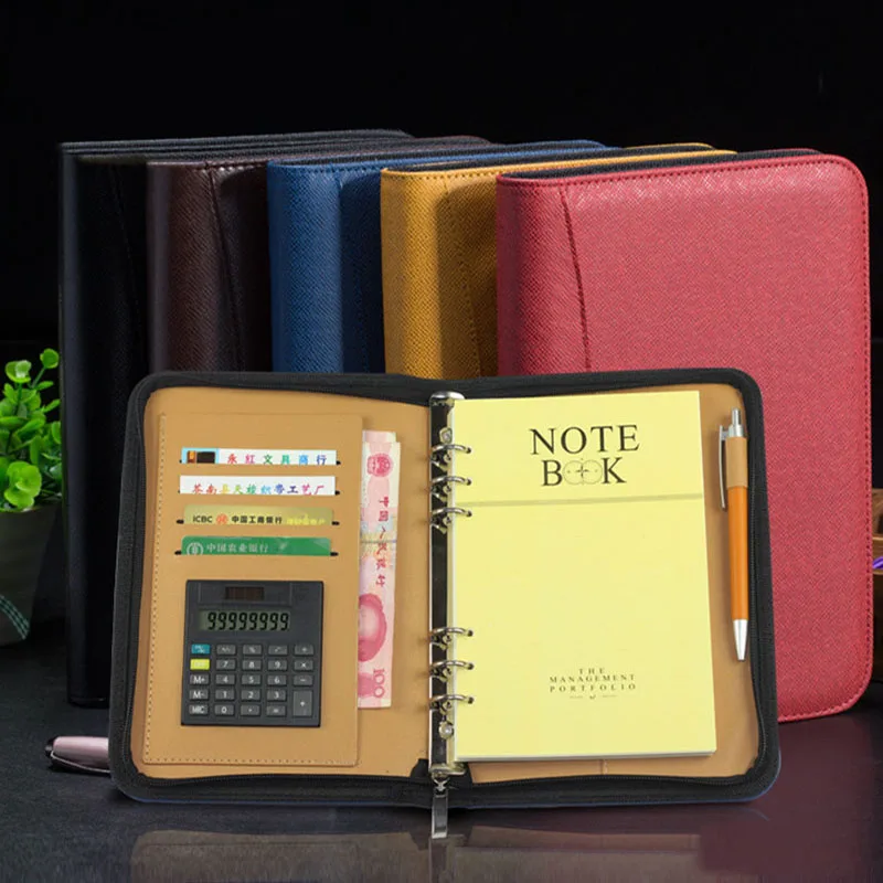 Блокнот деловой с калькулятором чехол из искусственной кожи блокноты для