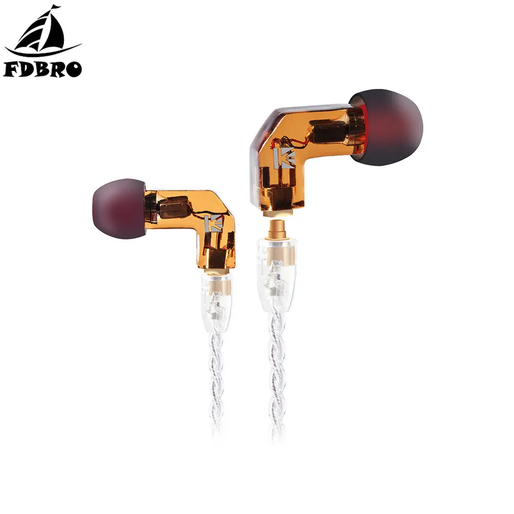 FDBRO Новинка 3 5 MMCX позолоченная гарнитура с металлическим покрытием логотипом