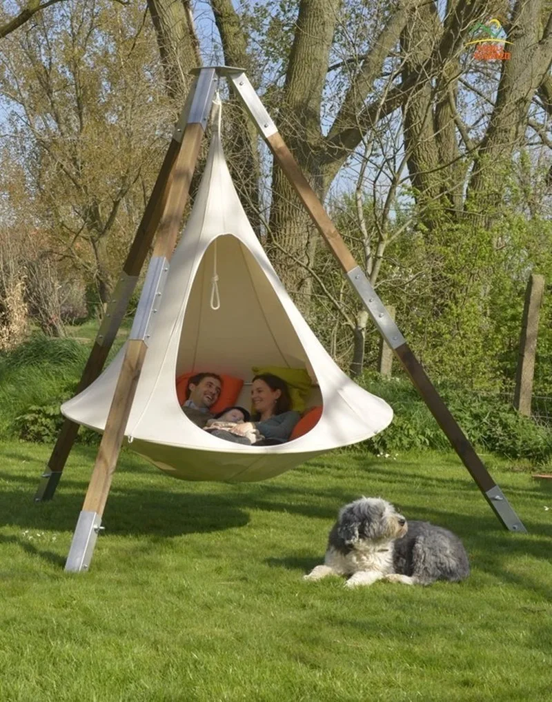 1pc Camping Teepee for Kids Adults Silkworn Cocoon Hanging Swing Hammock tent for Outdoor Hamaca Patio Furniture Sofa Bed Swings