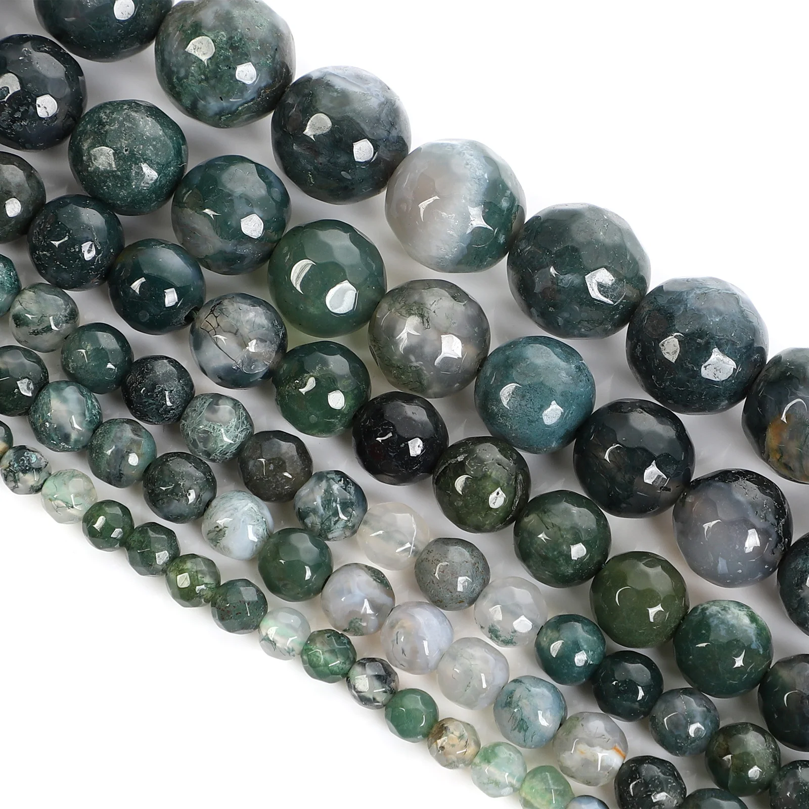 Бусины из натурального агата с гранями круглые бусины 16 дюймов отверстием