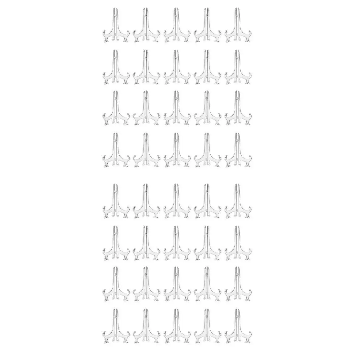 

Set Of 40 Clear Plastic Easels Or Stand/ Plate To Display Pictures Decor
