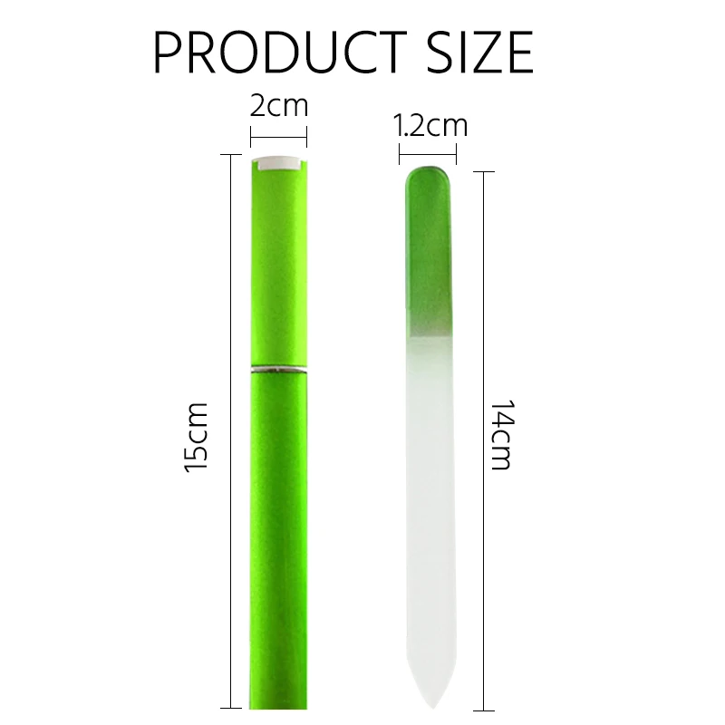 

1Pcs 6 Colors Professional Crystal Glass Nail Files With Shell Easy To Carry And Scratch Resistant