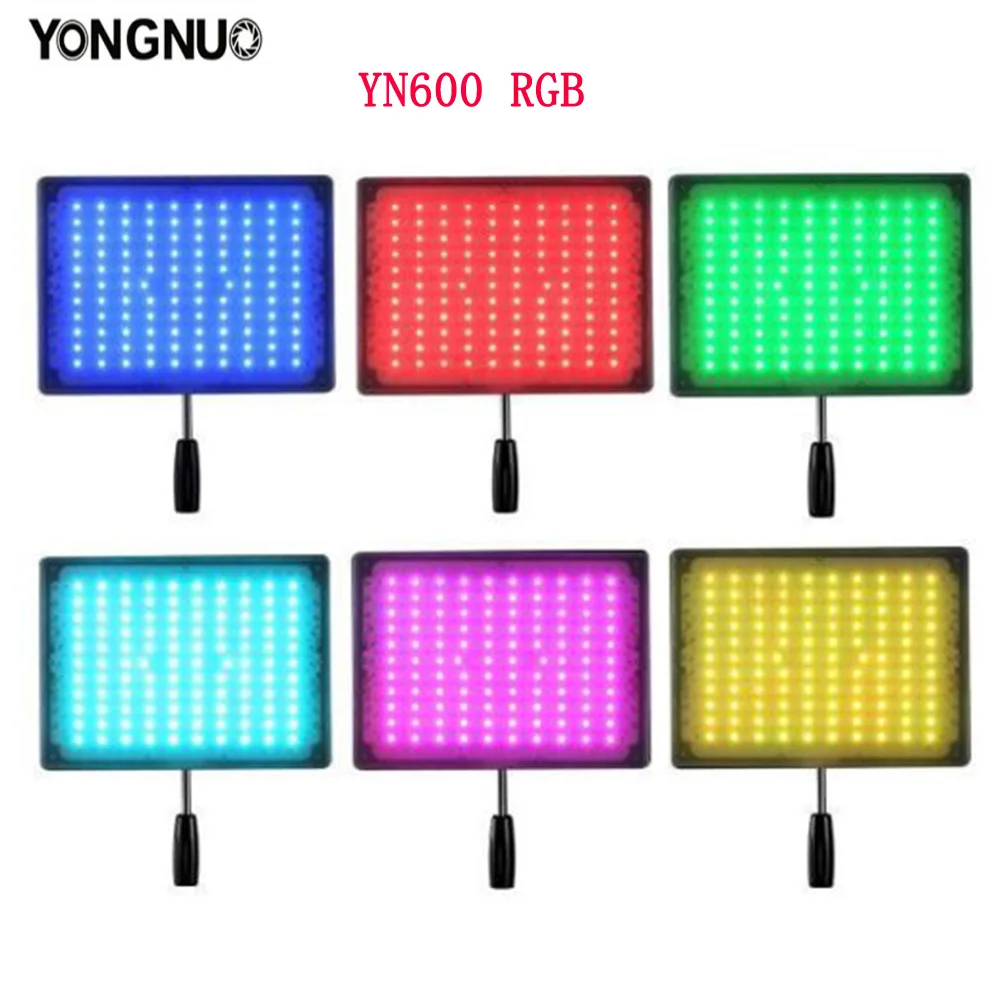 YONGNUO YN600 RGB 3200K-5500K Светодиодная лампа для видео/фото с регулируемой цветовой