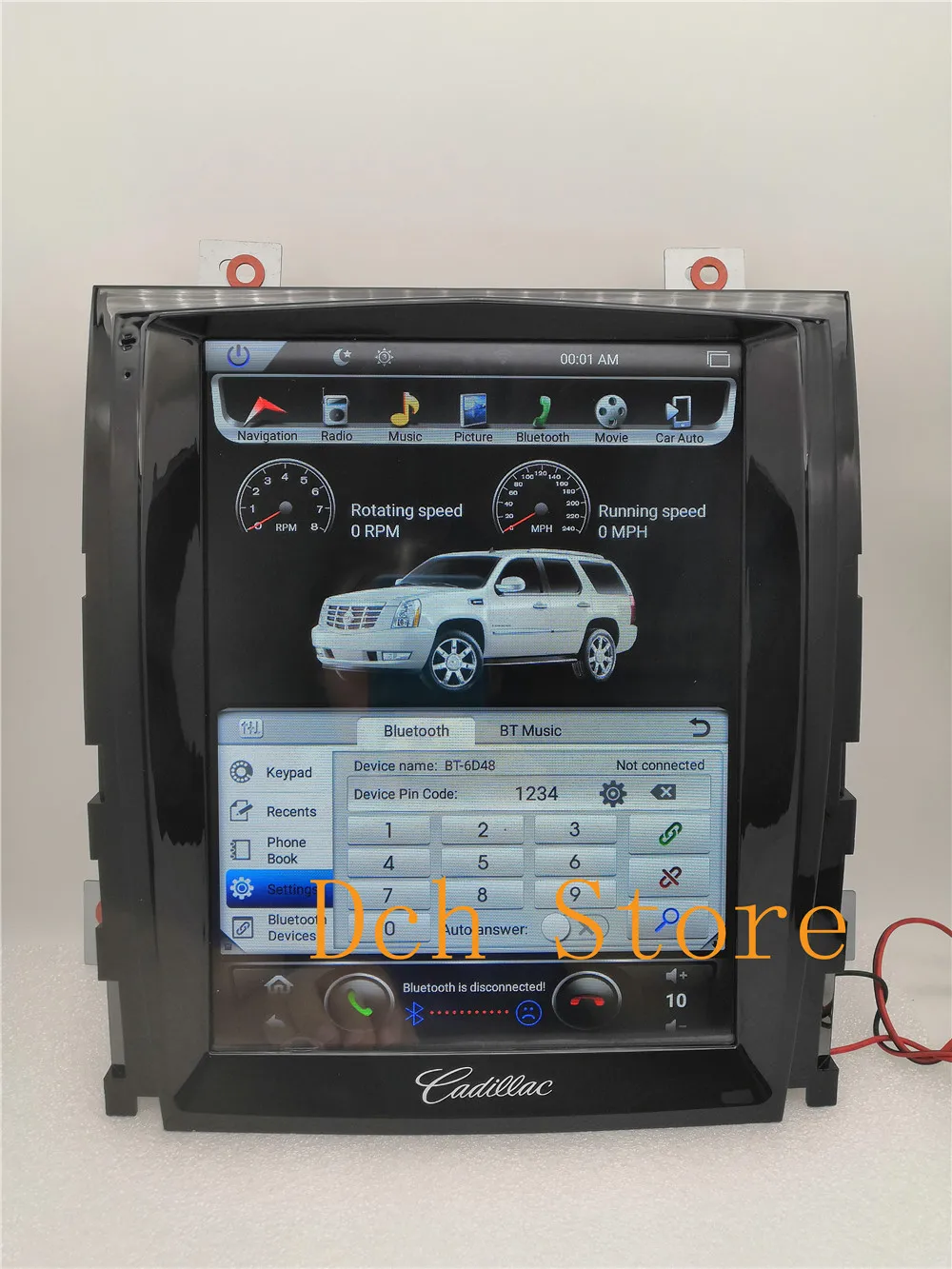 10 4 дюймовый вертикальный экран Tesla Style Android 9 0 автомобильный DVD плеер GPS для Cadillac