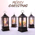 1 шт. Рождественское украшение, светодиодный светильник для чая, винтажный замок, Санта, лось, снеговик, подвесной светодиодный фонарь, лампа для рождественской вечеринки, товары для дома