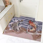 Резиновый коврик, моющийся нескользящий коврик для прихожей, с рисунком рыбы