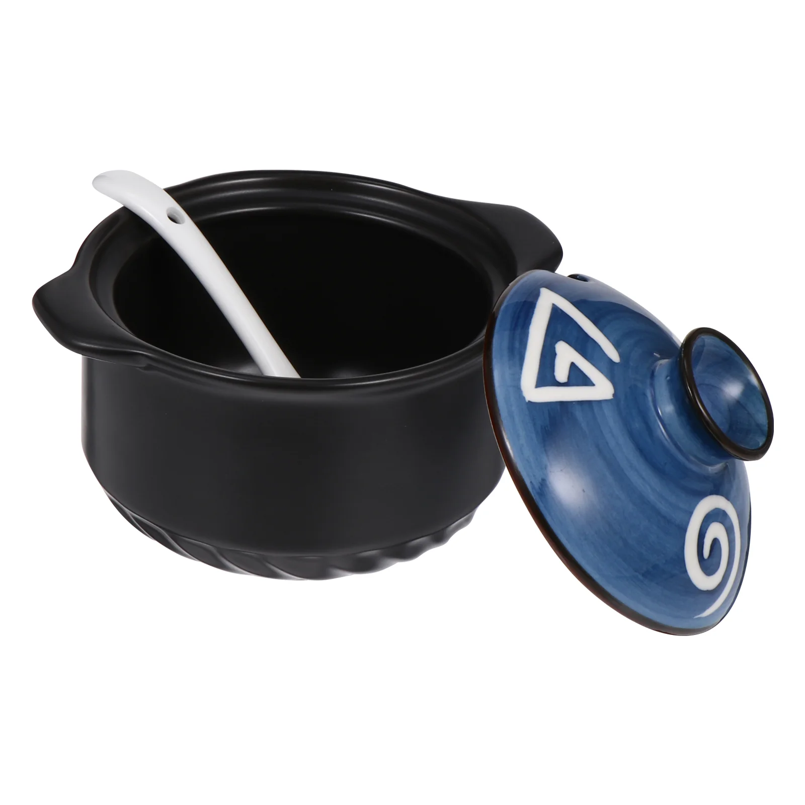 

1pc Kitchen Salt Condiment Pot Spice Jar Ceramic Spice Container with Spoon