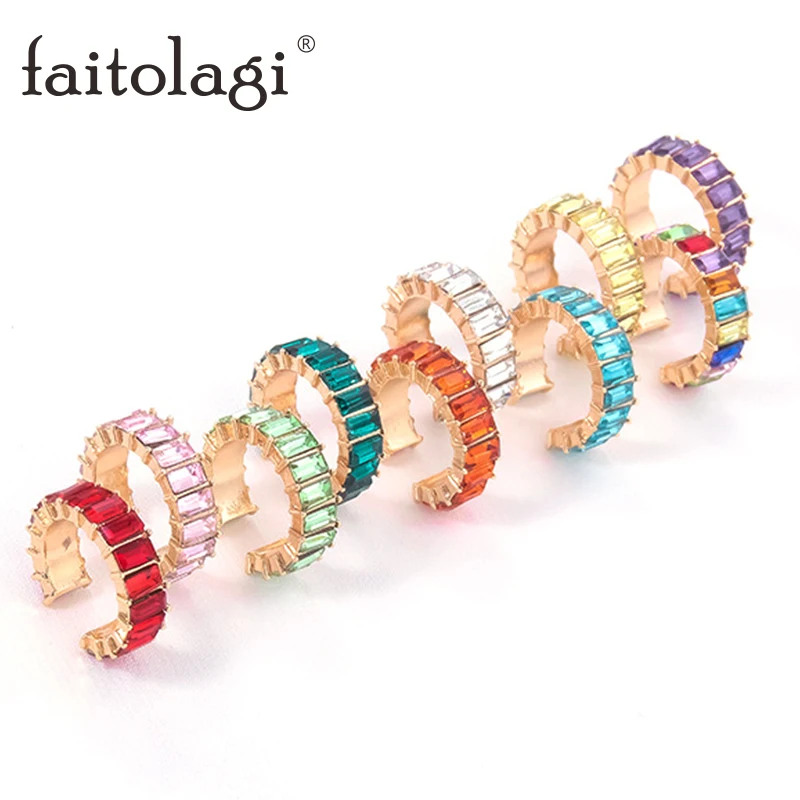 1 шт. металлические серьги-манжеты в стиле панк золотистого цвета для женщин