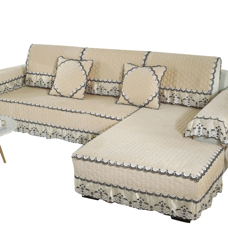 Современный Бархатный Чехол для дивана нескользящий толстый плюшевый теплый