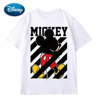 disney stylish mickey mouse front back cartoon print o neck pullover short sleeve t shirt fashion women loose tee tops 6 colors