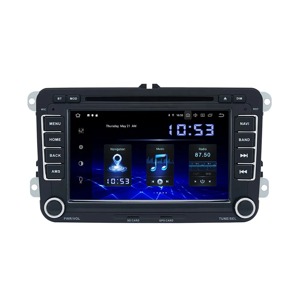 

Dasaita Android 10 radio car stereo with for VW Steering Wheel Control 4G/5G Apple Carplay Android Auto TPMS Dash Cam