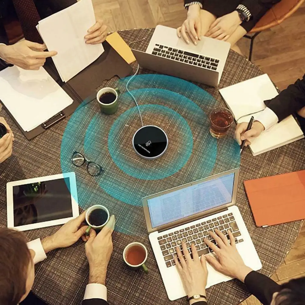 

Video Conference Microphone USB Meeting Audio Pickup Omni-direction Voice Recording Device Noise Cancelling Voice Recorder