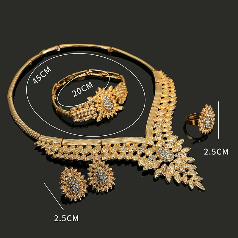 

Fani 2019 Exquisite Dubai Jewelry Set Wholesale Dubai Gold colorful Jewelry Set Nigerian Wedding woman accessories Jewelry Set