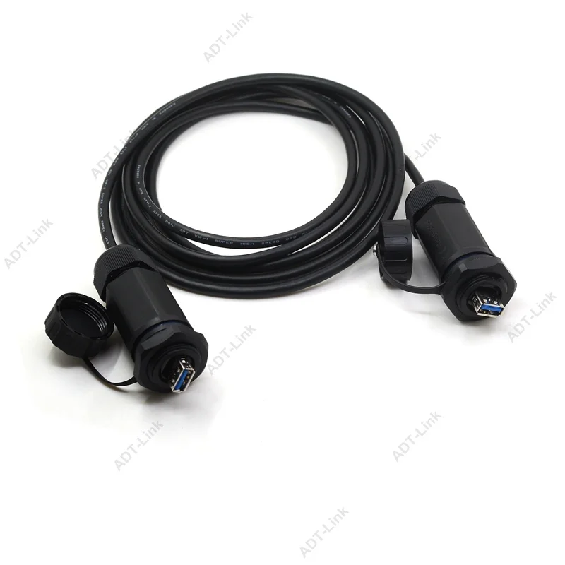 USB 3.0 Waterproof Connector Cable IP68 M25 socket & plug Male Female Adapter both ends Cables 0.5m /1m /3m | Электроника