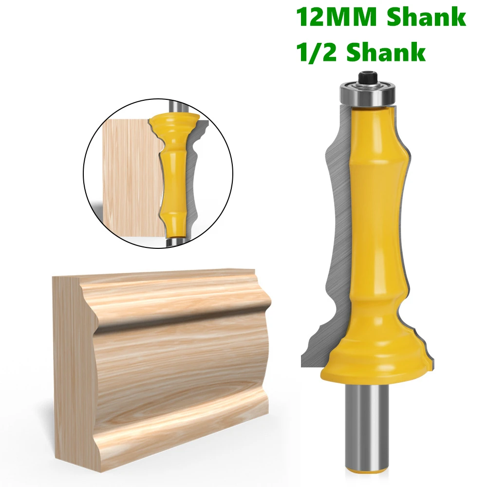 

1PC 1/2" 12mmShank Line knife door knife Door & Window Casing Router Bit Woodworking cutter Tenon Cutter for Woodworking Tools