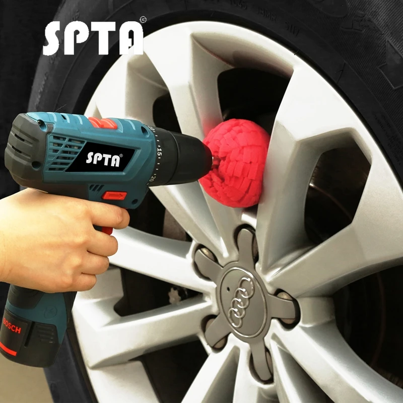 SPTA 3 дюйма 4 дюйма полировка губка мяч автомобильное колесо и обод Полировка пены мяч полировка полировальная площадка для электрической дрели или полировщика