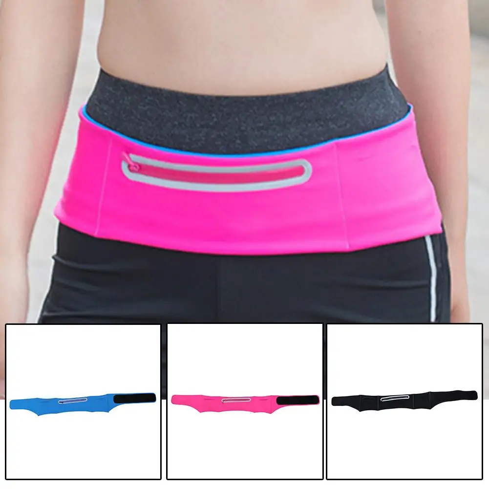 

Unisex Cotton Outdoor Running Waist Bag Belt Sports Pocket Anti-theft Reflective Strap Phone Storage Pouch Jogging Bum Waistbag