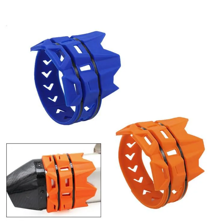 

Universal tail throat anti-fall protective ring shield with anti-scalding ring for off-road motorcycle exhaust pipe modify
