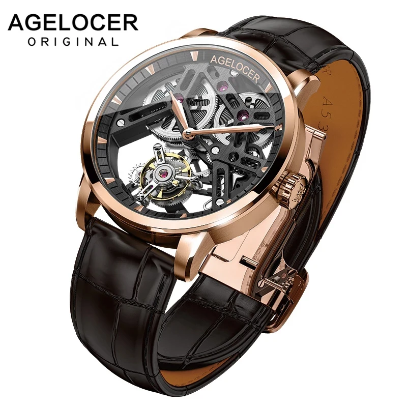 

Часы-скелетоны мужские с турбийоном, механические модные наручные часы с сапфировым стеклом, с резервным питанием, 80 часов