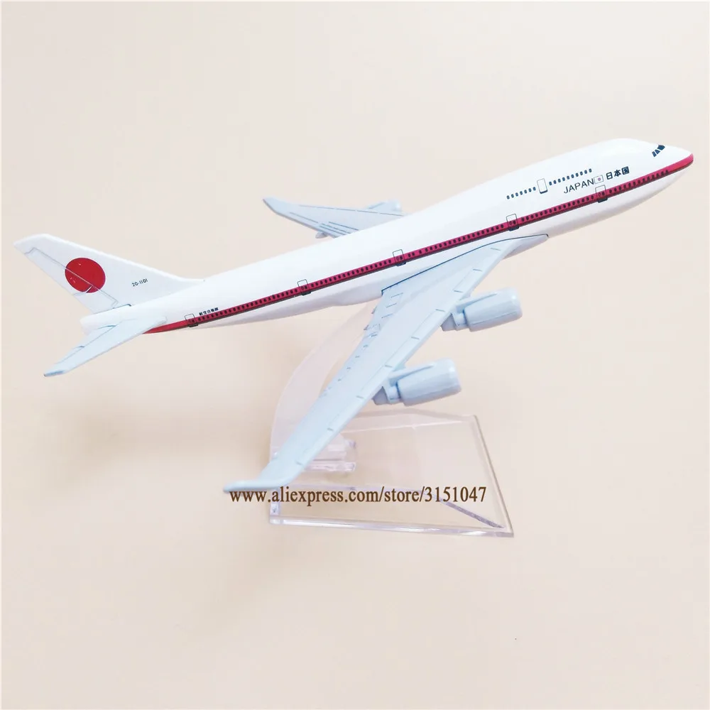 16cm Japanese AIR FORCE ONE Airlines Japan Boeing 747 B747 Airways Airlines Metal Alloy Airplane Model Plane Diecast Aircraft images - 6