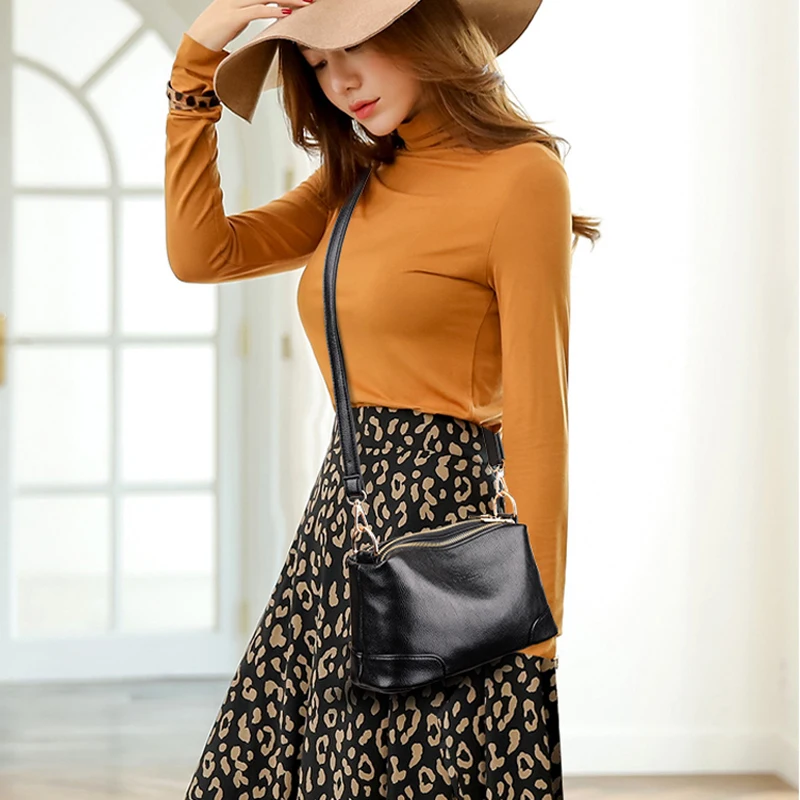 2019 Роскошная дамская сумка через плечо черный длинный ремень качественный