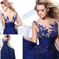 2021 new arrival heavy appliques evening dress long charming sleeveless hollow out a line formal party dress with beading