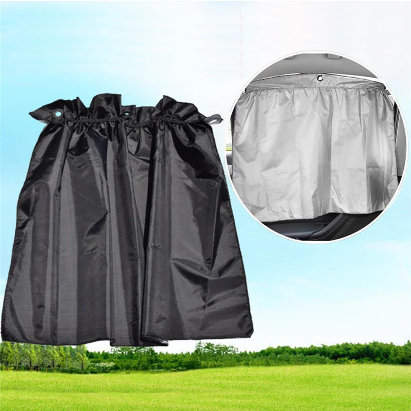 

2PCS Car Sunshade Auto Side Window Curtain Privacy Protective Curtain Summer SUN UV Suction Cup Protector Sheet Double-sided