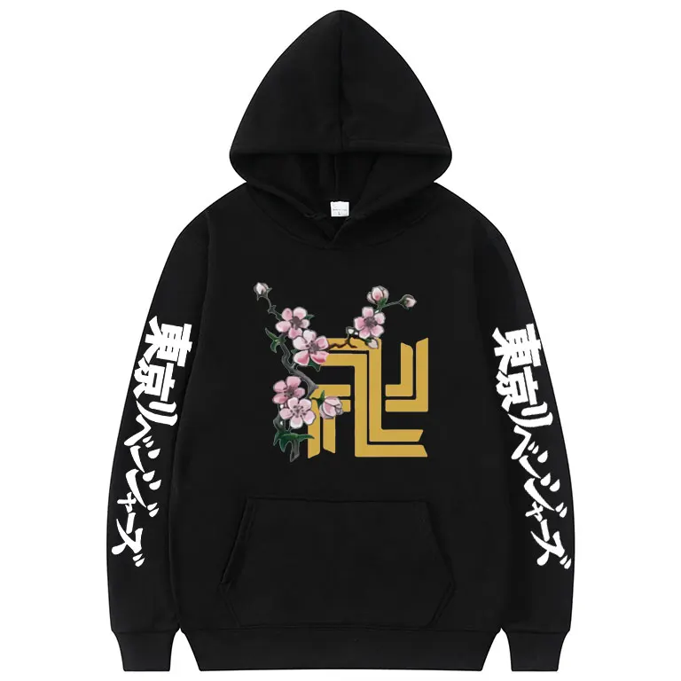 

Japan Anime Tokyo Revengers Fashion Cherry Blossoms Print Hoodie Men Women Casual Loose Hoodies Mens Harajuku Hoody Sweatshirt
