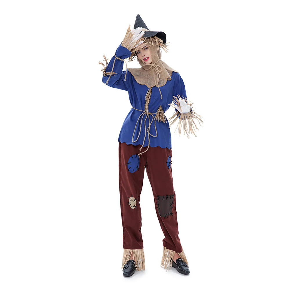 Adult The 2020 Costume For Women Men Patchwork Scarecrow Cosplay Costume For Halloween Carnival Party Amazing Dress Up