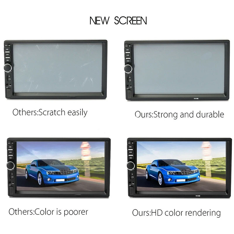 " lcd сенсорный экран автомобильный Радио плеер громкой связи HD 2DIN Bluetooth Авто Радио для стерео-Радио автомобильной MP5 плеер FM/USB 2,0 Камера заднего вида