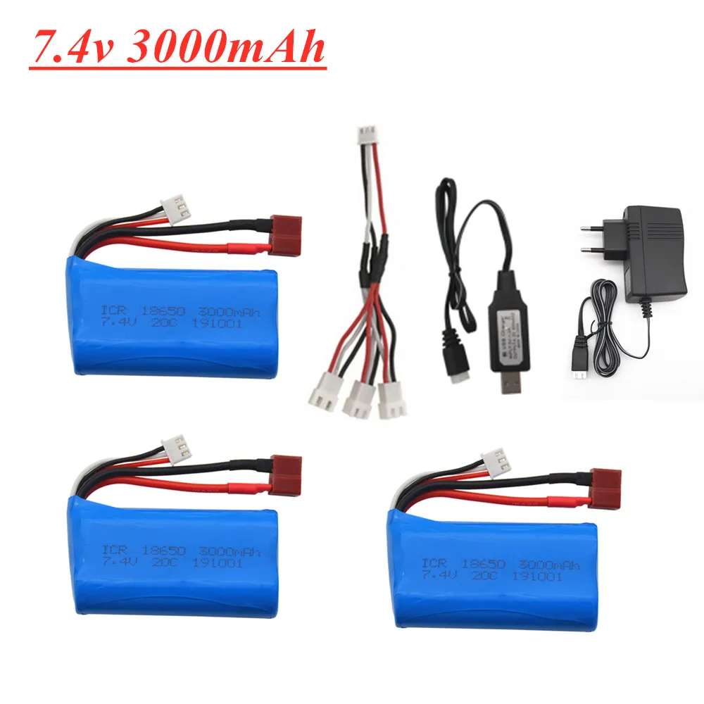 7 4 в 3000 мАч 20c lipo аккумулятор для Q46 Wltoys 10428 /12428/12423 RC автомобильные запчасти 2s V 18650 и