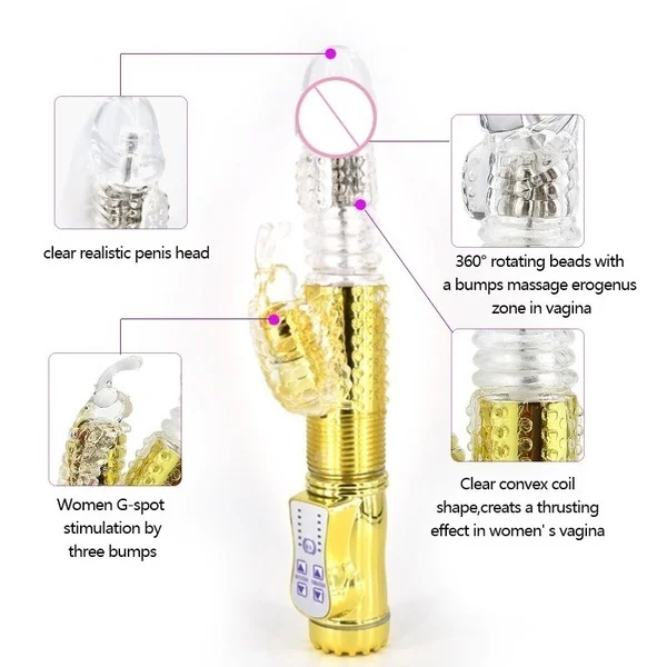 Thrusting Waterproof Wireless Quiet Bee Vibrator Multispeed Massager Female Sex Toy | Красота и здоровье