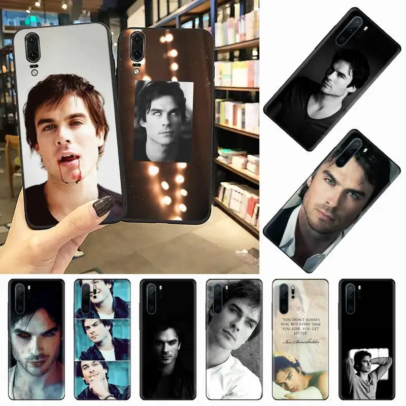 

ian somerhalder the Vampire Diaries actor Phone Case For Huawei honor Mate P 10 20 30 40 i 9 8 pro x Lite smart 2019 nova 5t