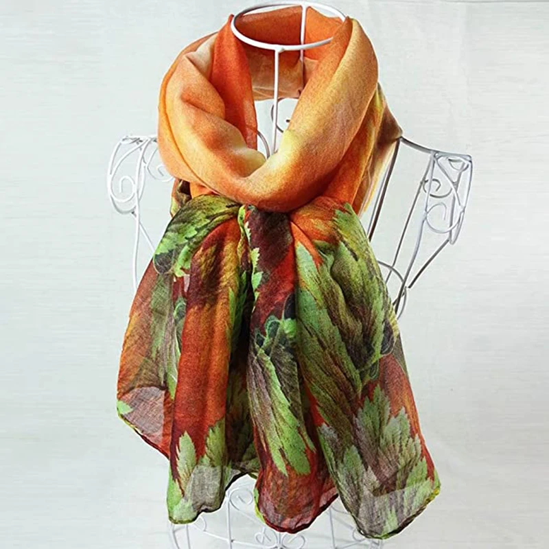 Модный женский мягкий хлопковый удобный длинный шарф 1 шт. шаль вуаль в горошек