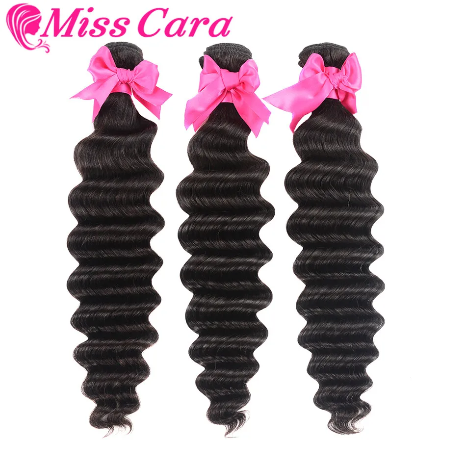 

Peruvian Loose Deep More Wave Hair Weave Bundles Natural Black Color Miss Cara Remy Hair Extension 100% Human Hair 3 Bundles