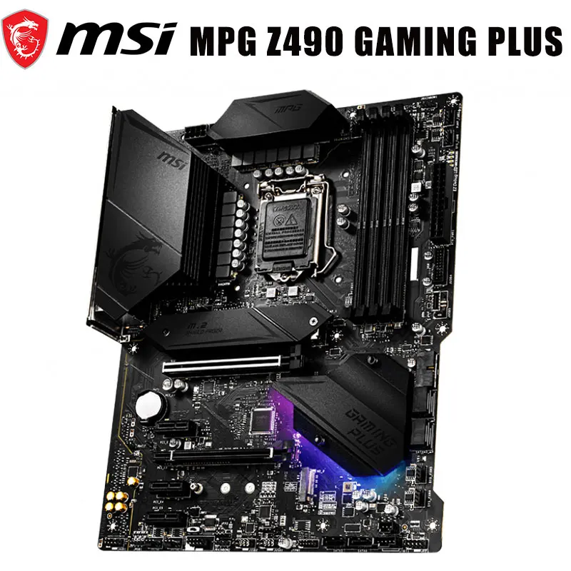 Preise MSI MPG Z490 GAMING PLUS Desktop Motherboard LGA 1200 Unterstützung Dual Channel DDR4 I9 128GB PCI-E 3,0 M.2 Intel Z490 ATX Mainboard