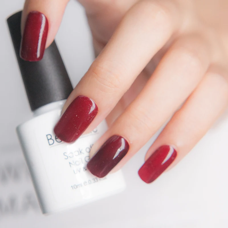 Belle Fille Розовый Красный Цвет гель лак для ногтей украшение Блестящий Vernis Гель УФ 10