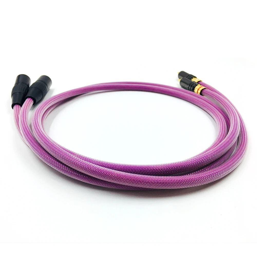 Hi-End OFC Hifi RCA штекер к XLR Штекерный аудио кабель для динамика WBT-0144 сбалансированный