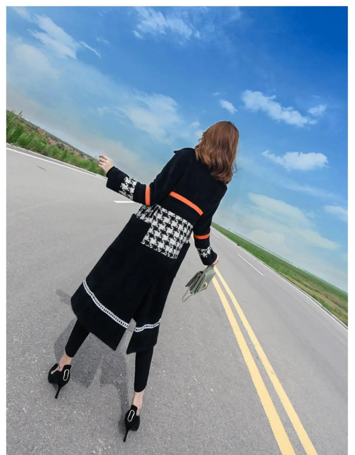 Брендовое шерстяное пальто 2020 новая осенне-зимняя женская одежда тысячи птиц