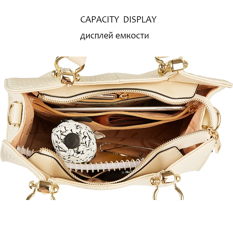 Сумка для женщин Gneuine кожаная сумка на плечо Elegnt клетчатая Повседневная Qiwang