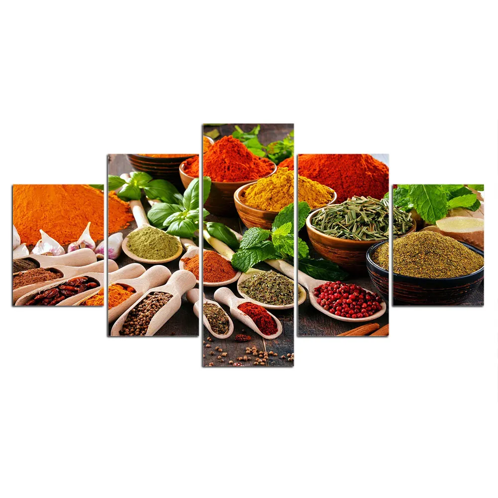 Постер холст картина изображение на стене специи и приправы художественный