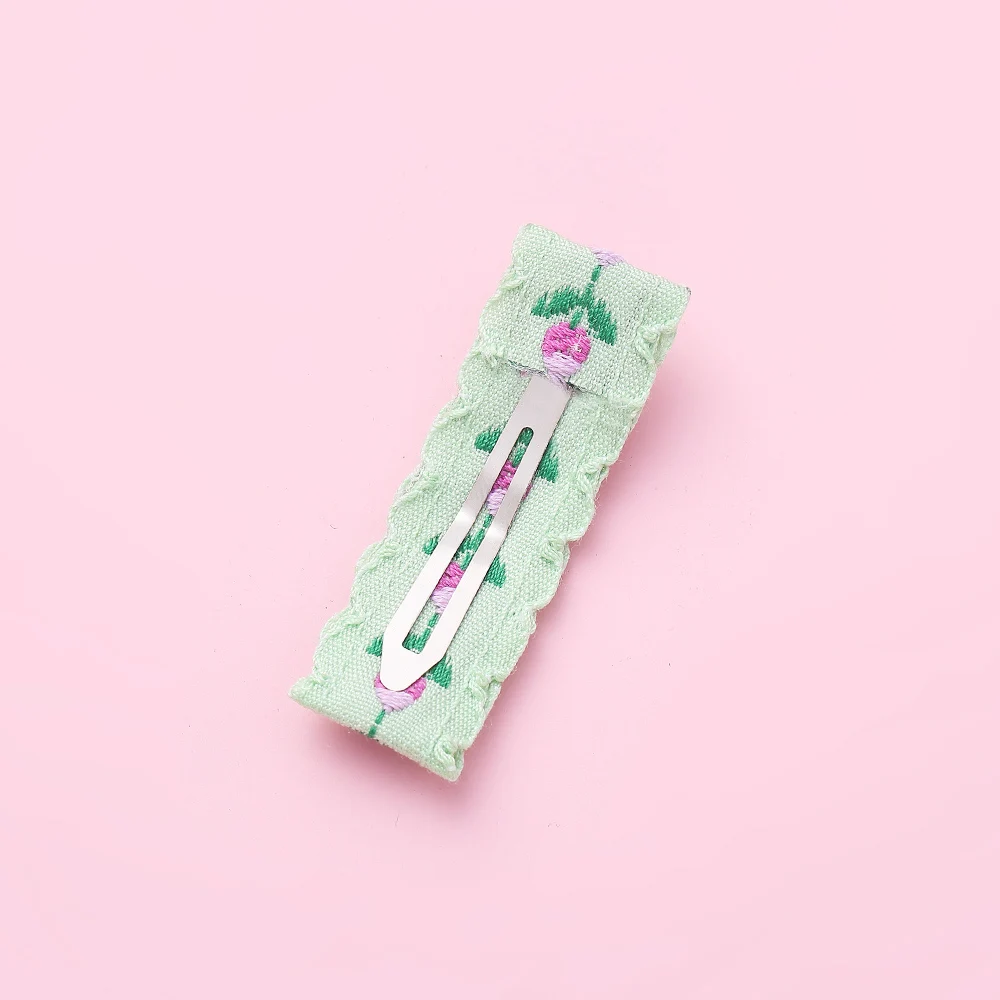 6pcs Hairpins Snap Hair Clips for Children Girls Accessories Baby Cute Clip Pins Cat Color Cloth Printed Barrette | Детская одежда и