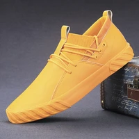 shengxuanny mens casual leather shoes new spring korean version trend pedal british shoes slip on vulcanized shoes