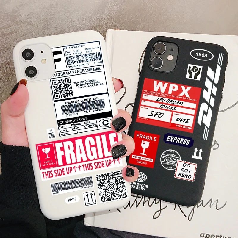 Чехол для телефона с этикеткой экспресс-почты Samsung Galaxy Note 10 9 8 Plus матовые