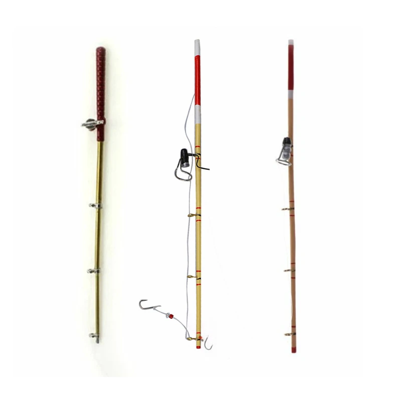 

1:12 Dollhouse Miniature Metal Fishing Rod Model Doll Life Scene 1/12 Scale Doll House Decoration Gift Dolls Accessories