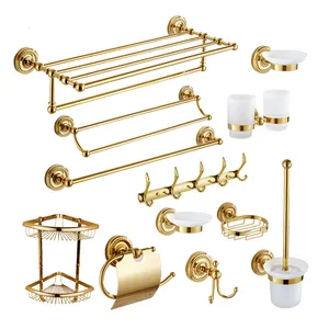 zgrk bathroom accessories golden toilet paper holder towel rack tissue holder bathroom fixtures bath hardware set free global shipping